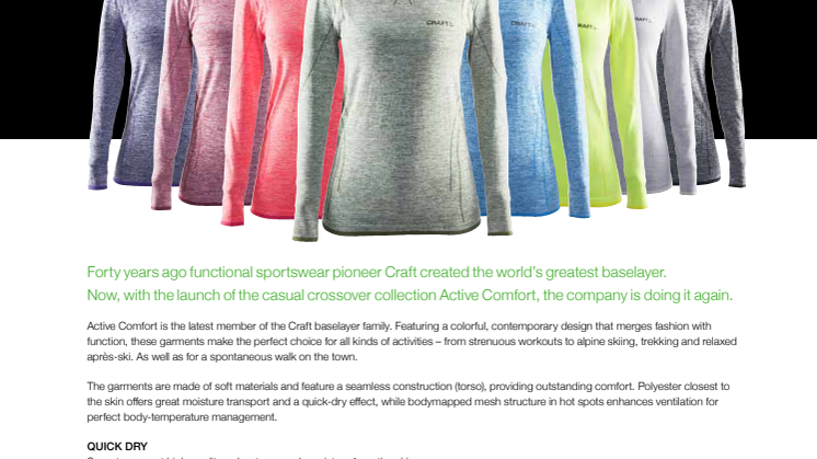 20 MILLION BASELAYERS LATER: Craft launches the little black with a twist – Active Comfort