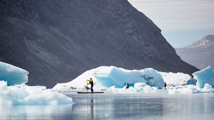 Nuuk Excursion - Nuuk Adventure Paddleboarders. Photo - Peter Lindstrom , Visit Greenland