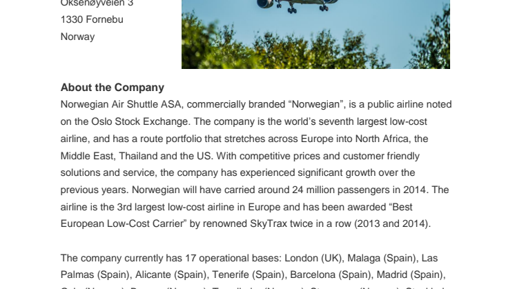 Corporate Fact Sheet January 2015