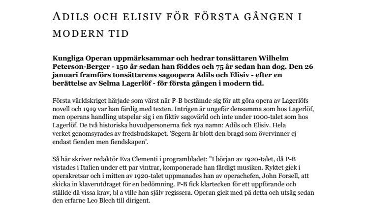 Adils och Elisiv för första gången i modern tid