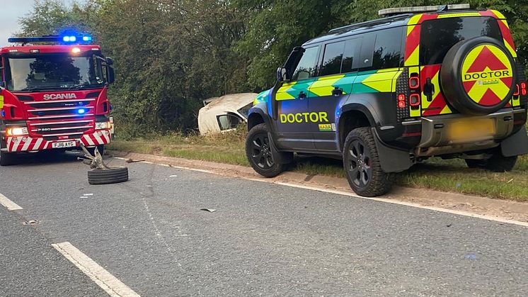 MARS emergency services attending a roadside incident