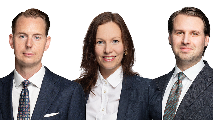 Anders Elvinsson, Head of Valuation & Strategic Advisory, Annika Edström, Head of What's Next och Kristoffer Sandberg, Head of Capital Markets.