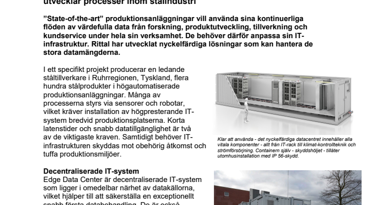 Säkra och effektiva Edge Data Center 