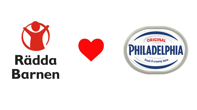 Philadelphia är Rädda Barnens nya huvudpartner 