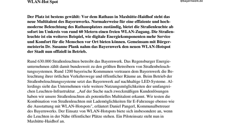 Innovatives Multitalent für Maxhütte-Haidhof