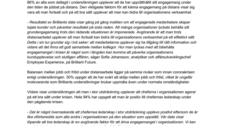 Ny undersökning: Att jobba hemifrån påverkar inte vårt engagemang för jobbet