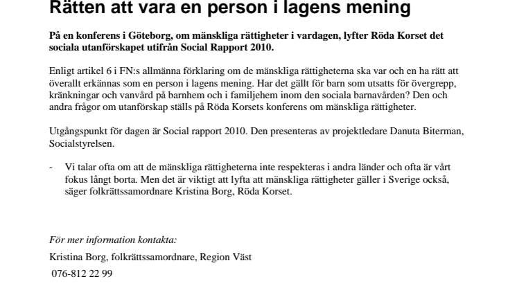 Rätten att vara en person i lagens mening
