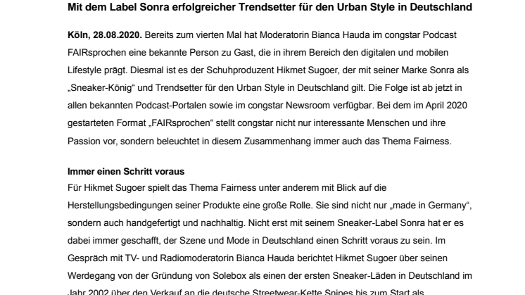 FAIRsprochen Podcast: congstar im Talk mit „Sneaker-König“ Hikmet Sugoer