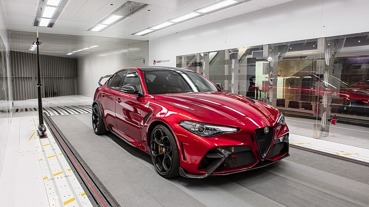 Giulia GTAm at Sauber Engineering wind tunnel (1)