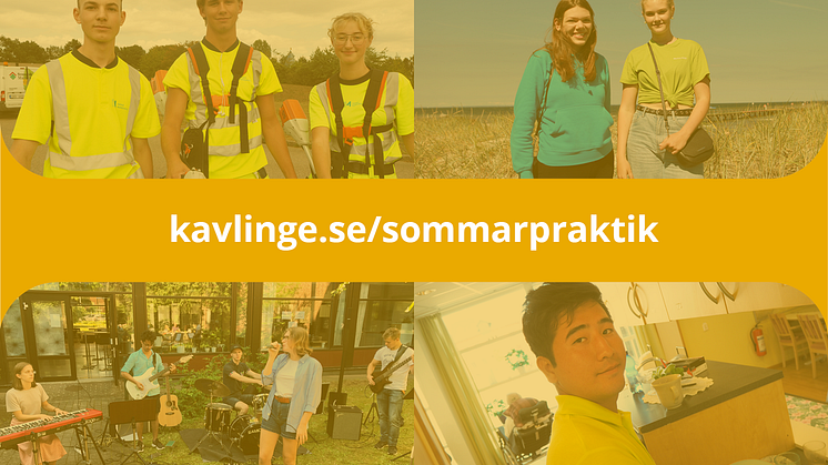 Är du mellan 16-18 år, bor i Kävlinge kommun och vill ta de första stegen in i yrkeslivet? Sök sommarpraktik hos oss, välja mellan flera olika yrken. 
