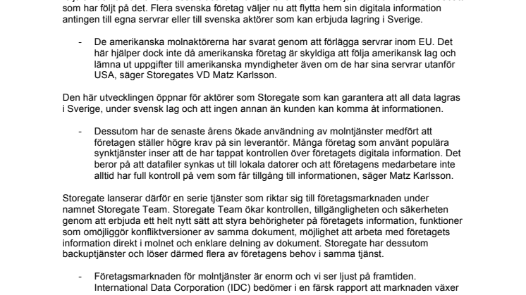 Svenska Storegate utmanar amerikanska jättar 