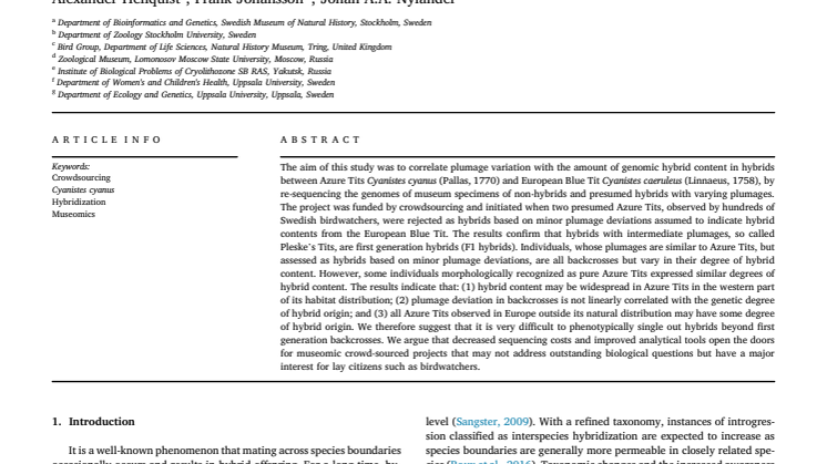 A crowd-sourced genomic project to assess hybrid content in a rare avian.pdf