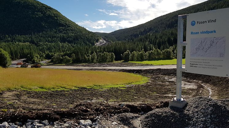 Bygging av adkomstvei til Roan vindpark