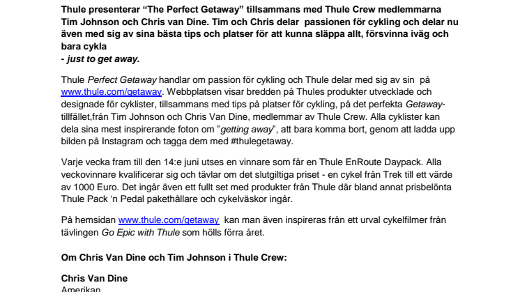 Fånga ditt Perfekta Getaway-tillfälle med Thule