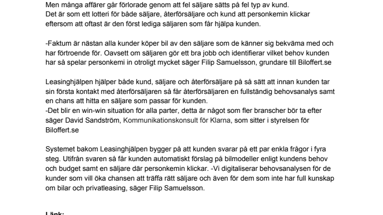Leasinghjälpen: Det enklaste sättet att hitta rätt privatleasing
