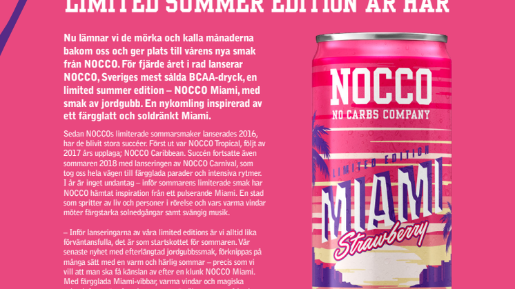 Welcome to Miami – årets Limited Summer Edition är här
