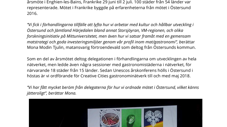 Mycket beröm för Östersund