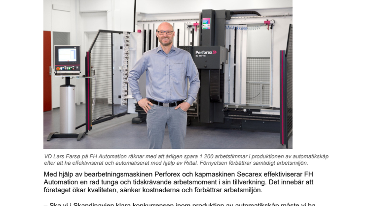 Automatiseringen stärker FH Automation i Horsens