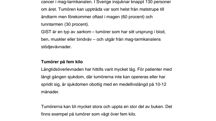 Fakta om GIST
