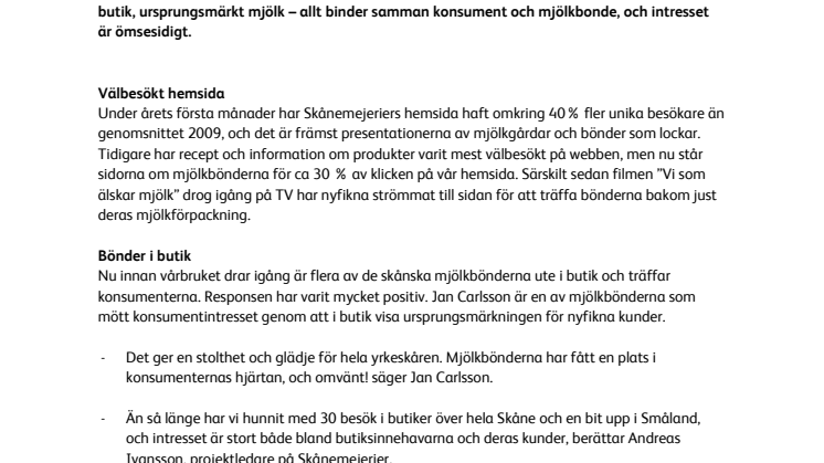 Enormt intresse för mjölkens ursprung