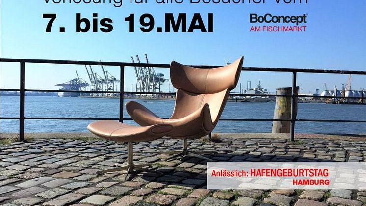 BoConcept am Fischmarkt und BoConcept am Gänsemarkt: Verlosung 7.-19.Mai zum Hafengeburtstag 