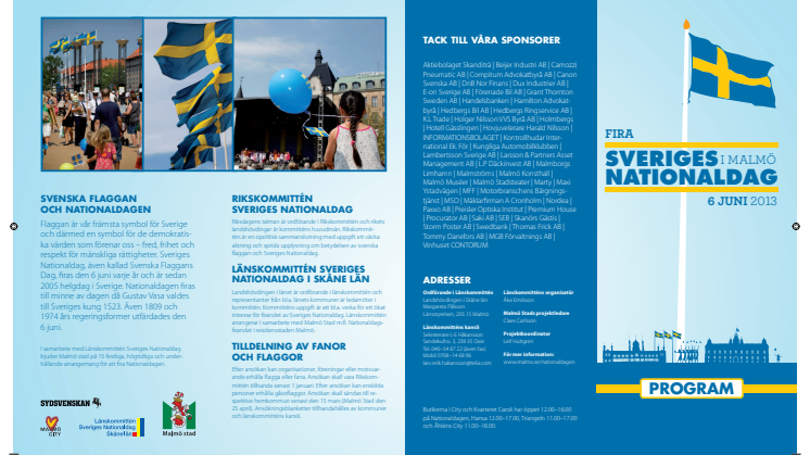 Programfolder Nationaldagen 2013
