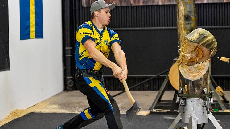 Ferry Svan på fjärde plats i STIHL TIMBERSPORTS® första virtuella europeiska mästerskap 