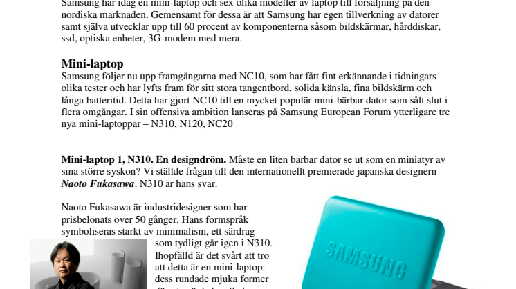 Både liten och stor i Samsungs bärbara kvintett