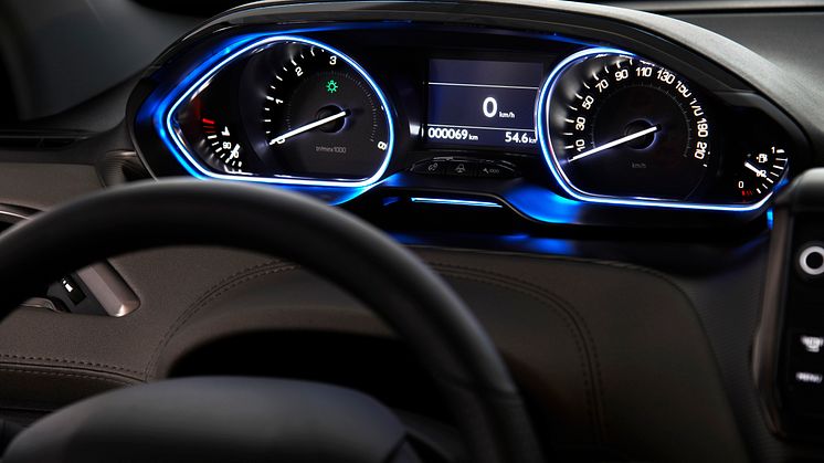 Den moderna interiören i Peugeot 2008