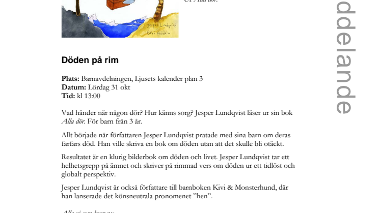 Döden på rim på Stadsbiblioteket