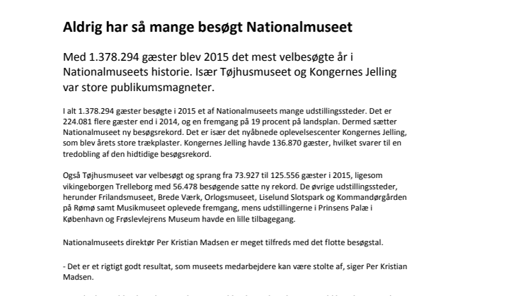 Aldrig har så mange besøgt Nationalmuseet