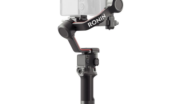 DJI RS 3 - Complete setup - diagonal back view (no background)
