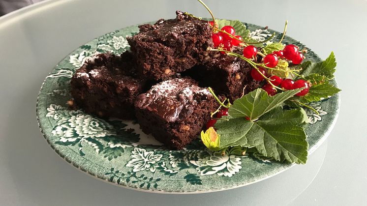 Brownie gjord på bönor