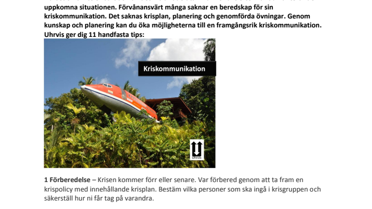 11 tips för bättre kriskommunikation