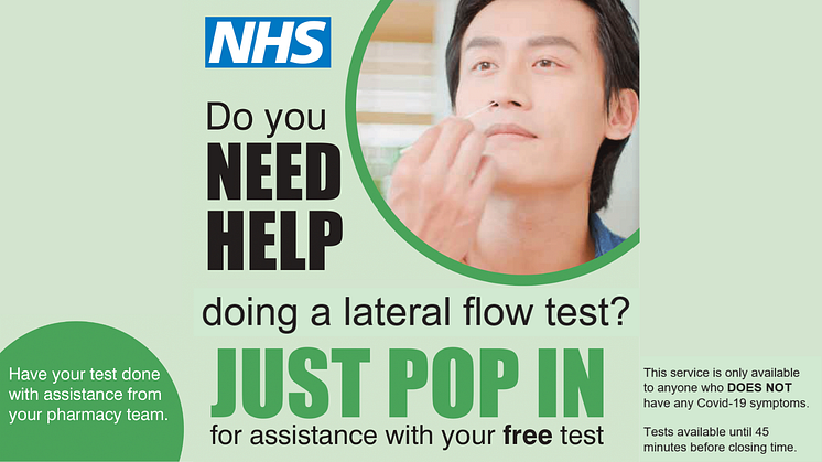 Assisted Covid tests at local pharmacies