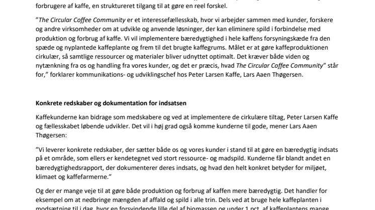 ​Nyt fællesskab vil gøre kaffe til en cirkulær ressource uden spild