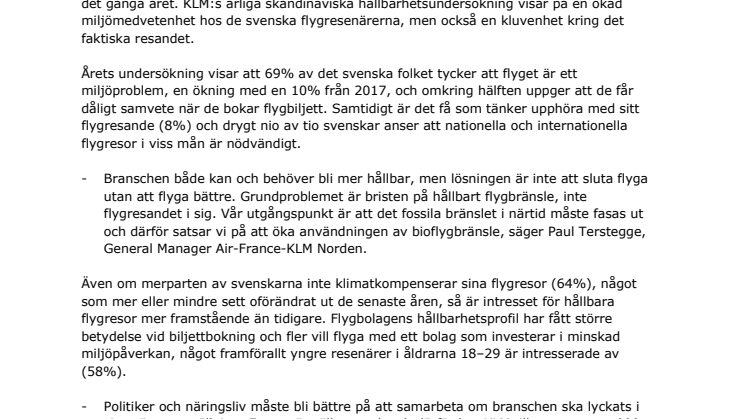 Svenskarnas ambivalens kring flygresande 