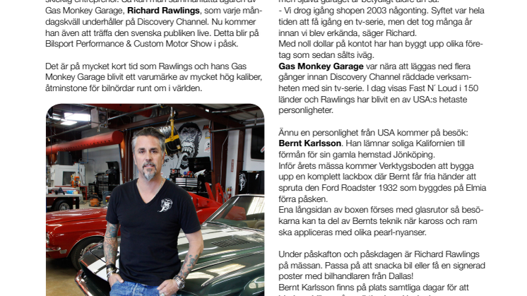 Richard Rawlings till Elmia i påsk!