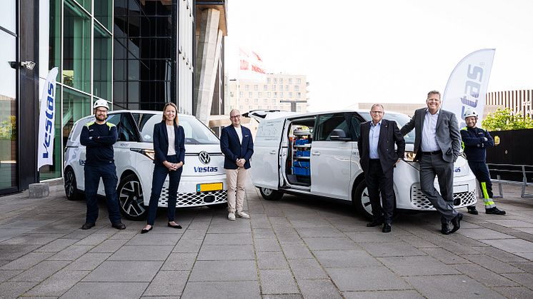 Lisa Ekstrand (Vestas), Lars Krause (VW CV), Henrik Andersen (Vestas) und Carsten Intra (VWCV) (fra venstre mod højre)