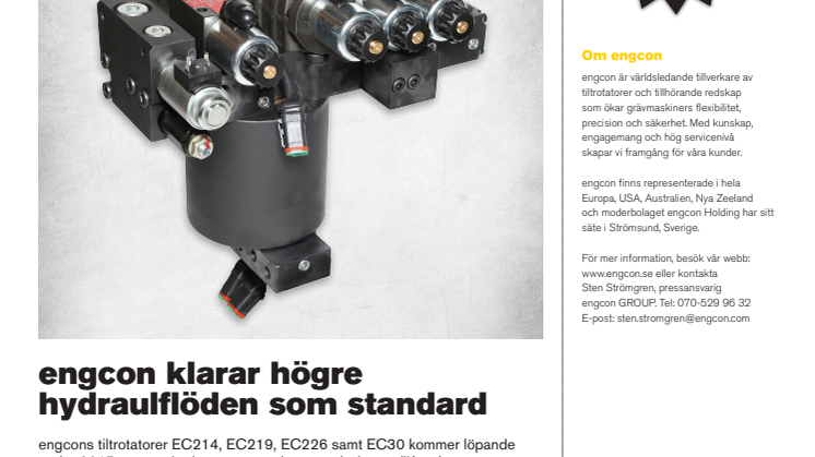 engcon klarar högre hydraulflöden