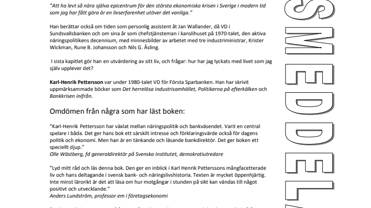 Ny bok: En bankdirektör med skägg av Karl-Henrik Pettersson
