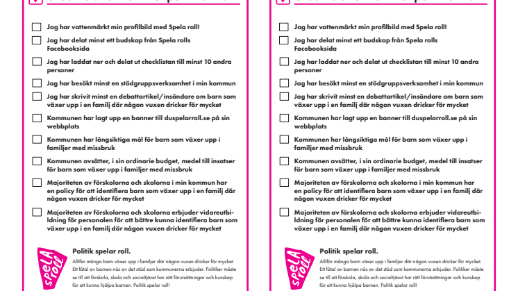 Checklista för kommunpolitiker 2014