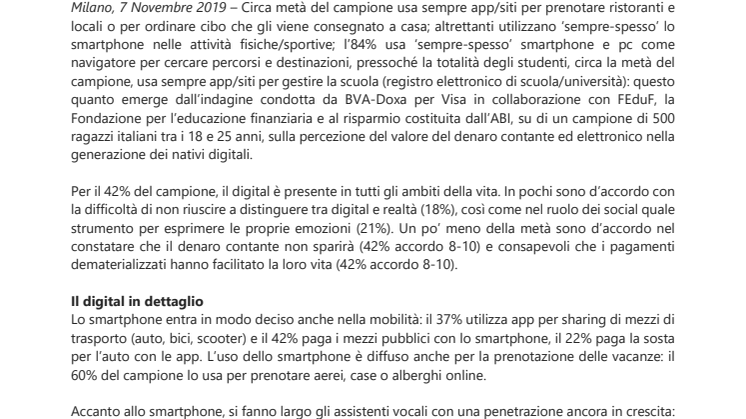 Per quasi 8 ragazzi su 10, tecnologia e digital hanno un ruolo soprattutto positivo nella loro vita