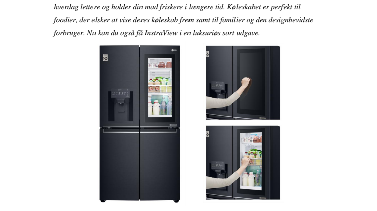 LG InstaView – kig ind i dit køleskab uden at åbne køleskabslågen