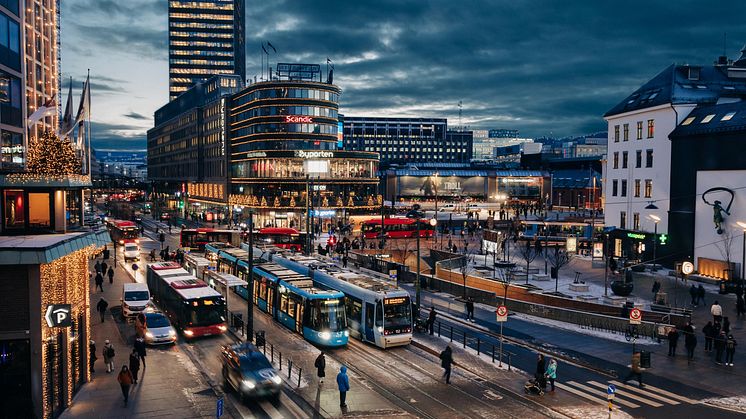 Kollektivtransporten tirsdag morgen 23. januar
