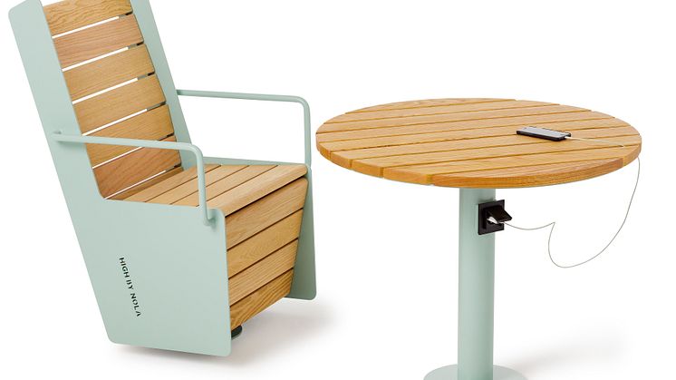 High table and chair, design Mats Aldén