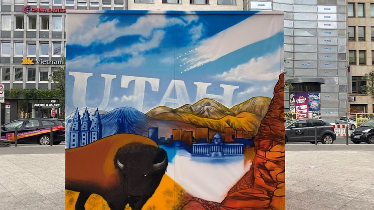 #DiscoverUtah: Joint art project by Eurowings Discover, Utah Office of Tourism and Frankfurt-based street artist Justus Becker