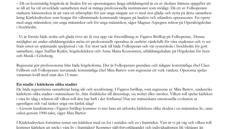 Kärlek på Folkoperan i vår