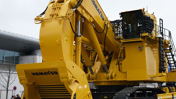 bauma 2019 auf der Messe München (Bagger im Freigelände)