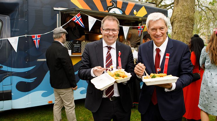 Norway Day 2023 - Norwegian Cod and Chips being enjoyed